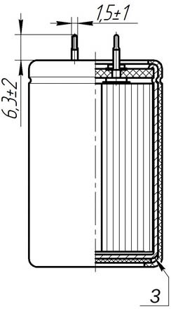 Схема конденсатора К50-99 покрытие